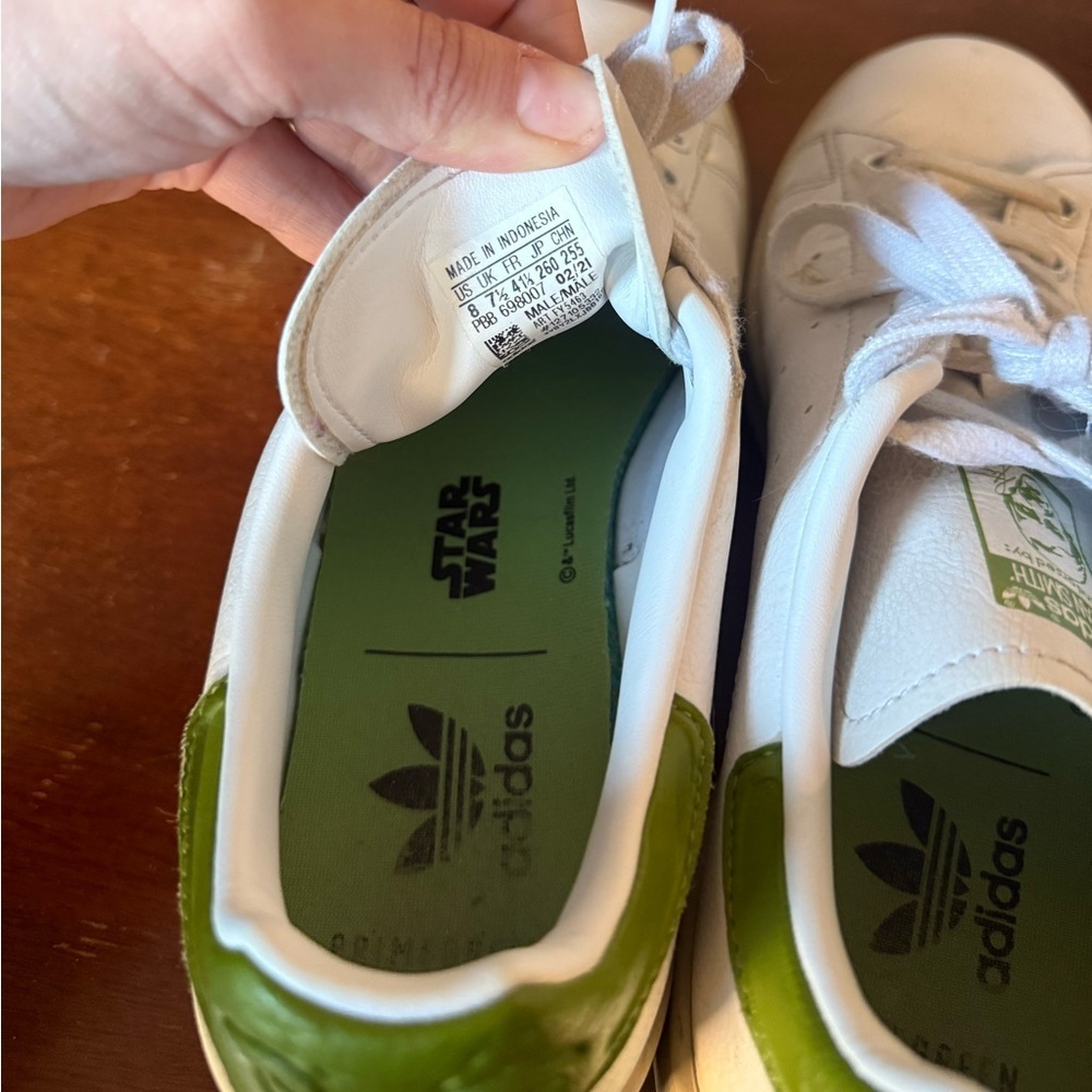 Adidas Originals Stan Smith X Star Wars Yoda White Green Mens Shoes FY5463 sz 8 - Picture 6 of 6